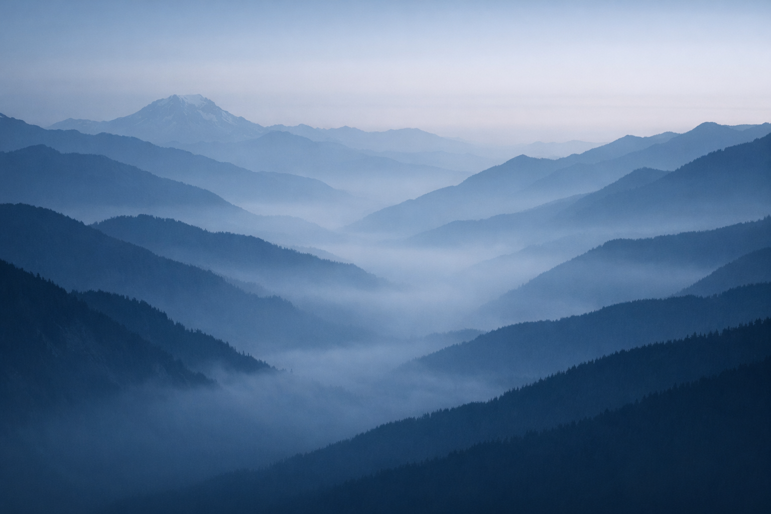 Layered North Shore mountains overlooking Vancouver