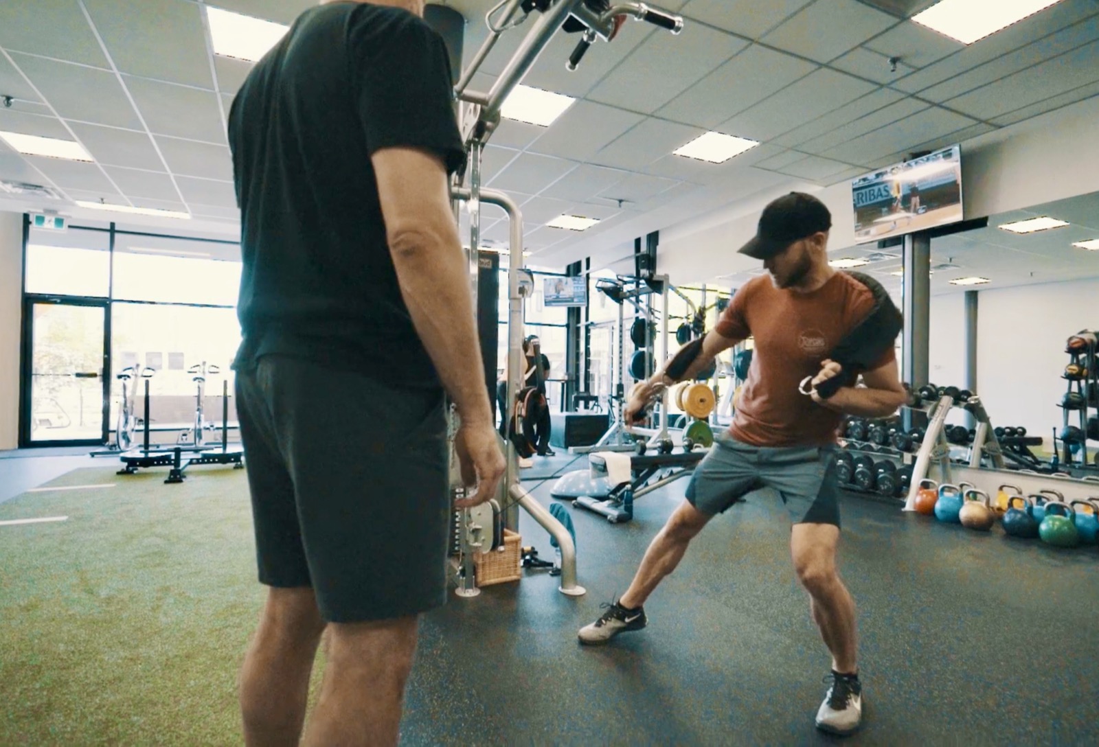 One-on-one personal training session at Envision's False Creek studio